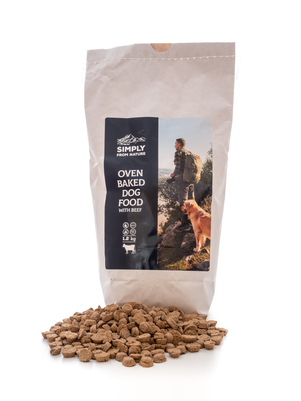 Karma suszona w piecu z dużą zawartością mięsa i białka