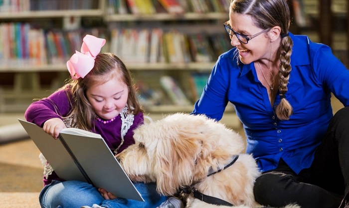 Dogoterapia dzieci z zespołem Downa.