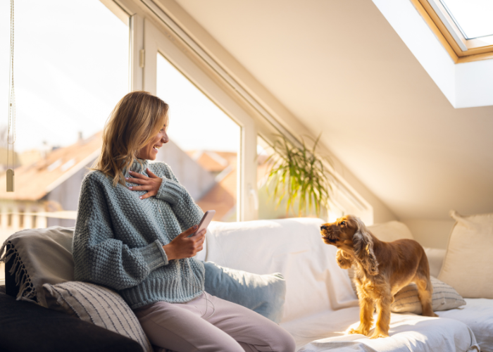 Nauka psa komendy daj głos.