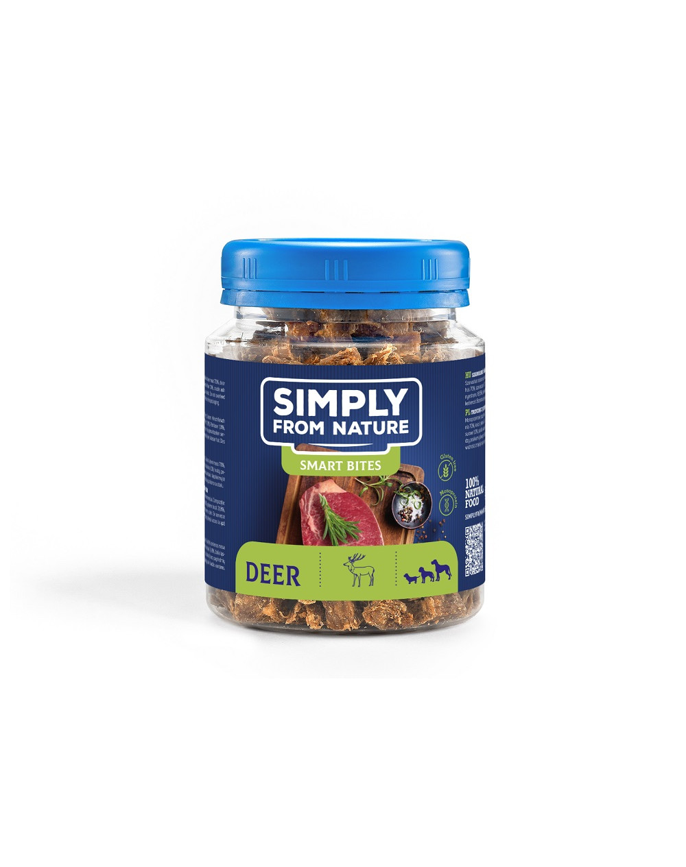 SIMPLY FROM NATURE Smart Bites Trenerki z jelenia dla psów 130 g