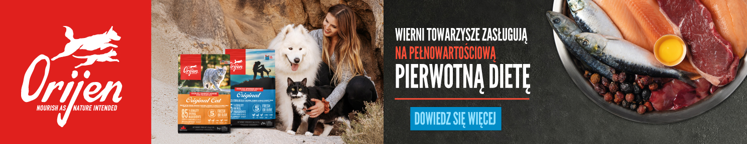 ORIJEN wierni towarzysze zasługują na pełnowartościową pierwotną dietę