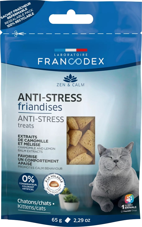 FRANCODEX Antystresowy przysmak dla kotów 65 g