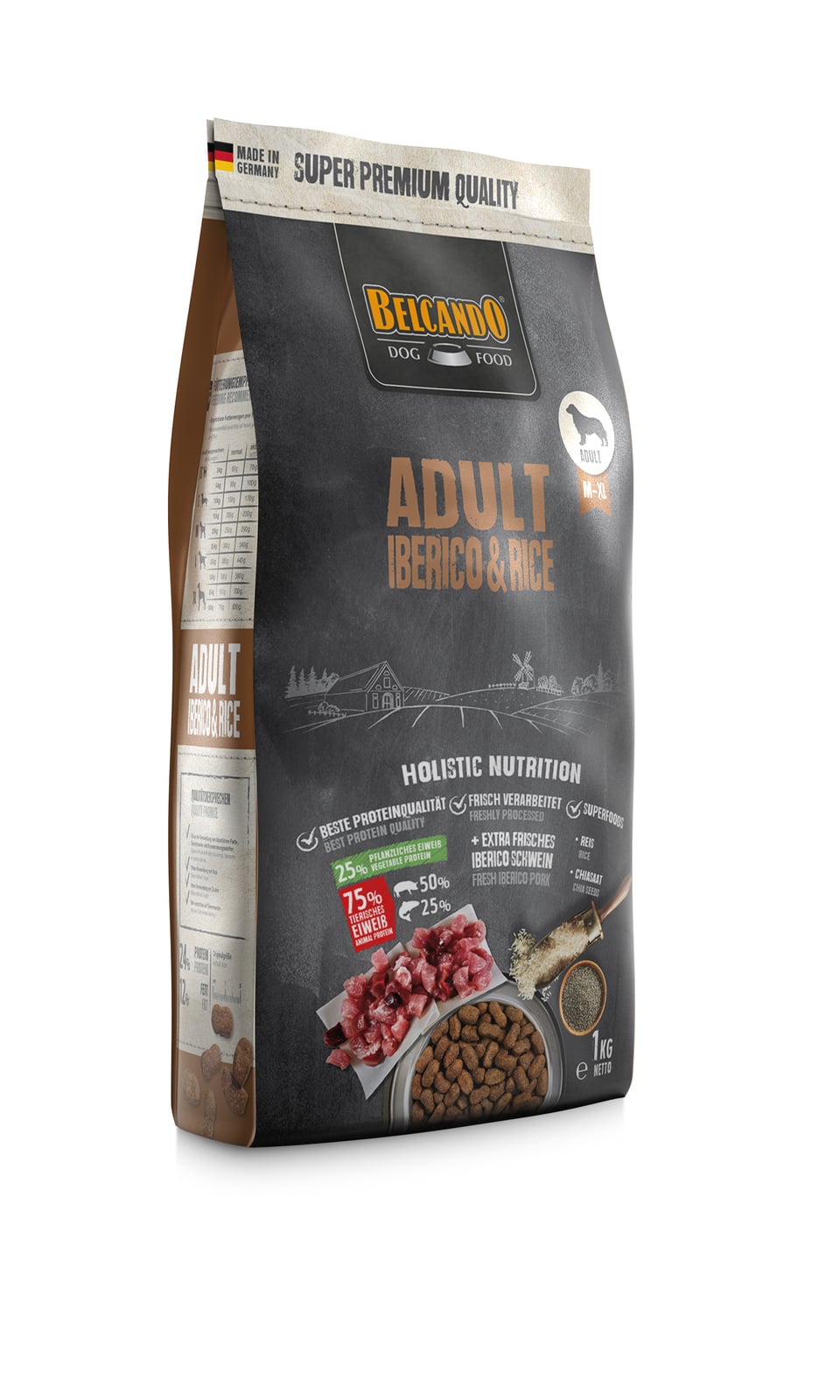 BELCANDO Adult Iberico & Rice M-XL 1 kg sucha karma dla psów ras średnich i dużych
