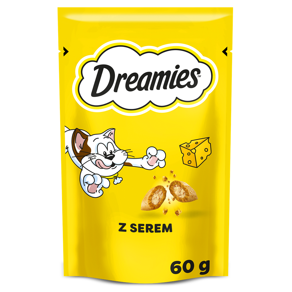 DREAMIES Chrupiące przysmaki dla kota o smaku sera 60 g