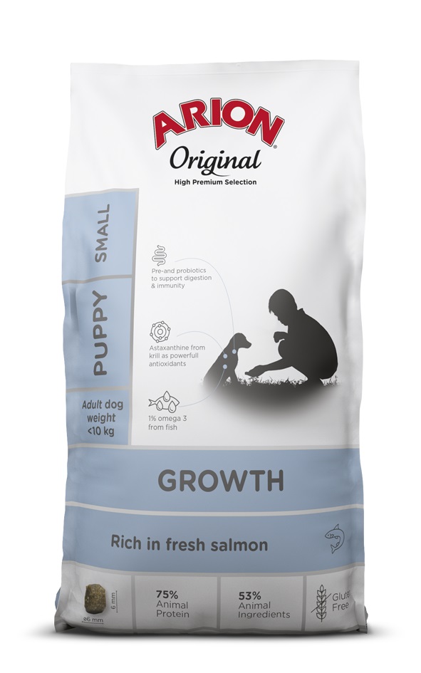 ARION Original Growth Puppy Small Salmon Rice 7 kg łosoś, monoproteinowa karma dla szczeniąt ras małych