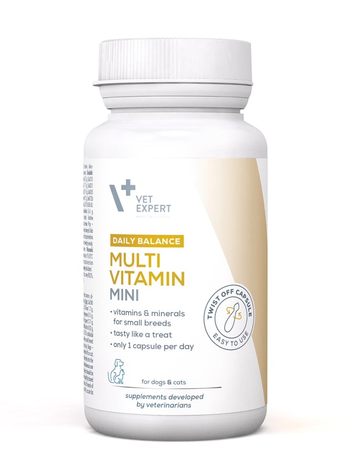 VET EXPERT Daily Balance Multivitamin Mini witaminy i minerały dla małych psów i kotów 30 kapsułek