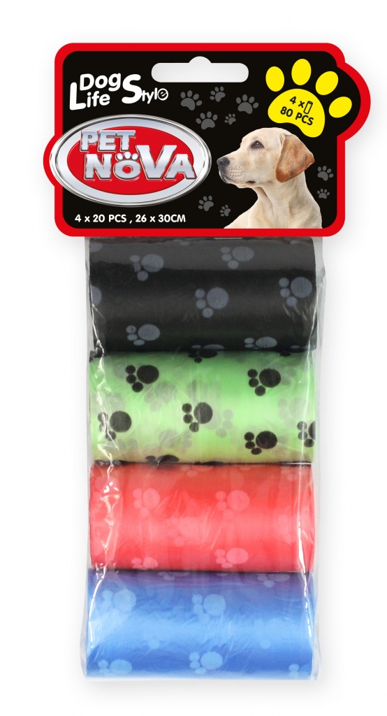 PET NOVA Dog Lifestyle Woreczki na psie odchody 4 x 20 szt