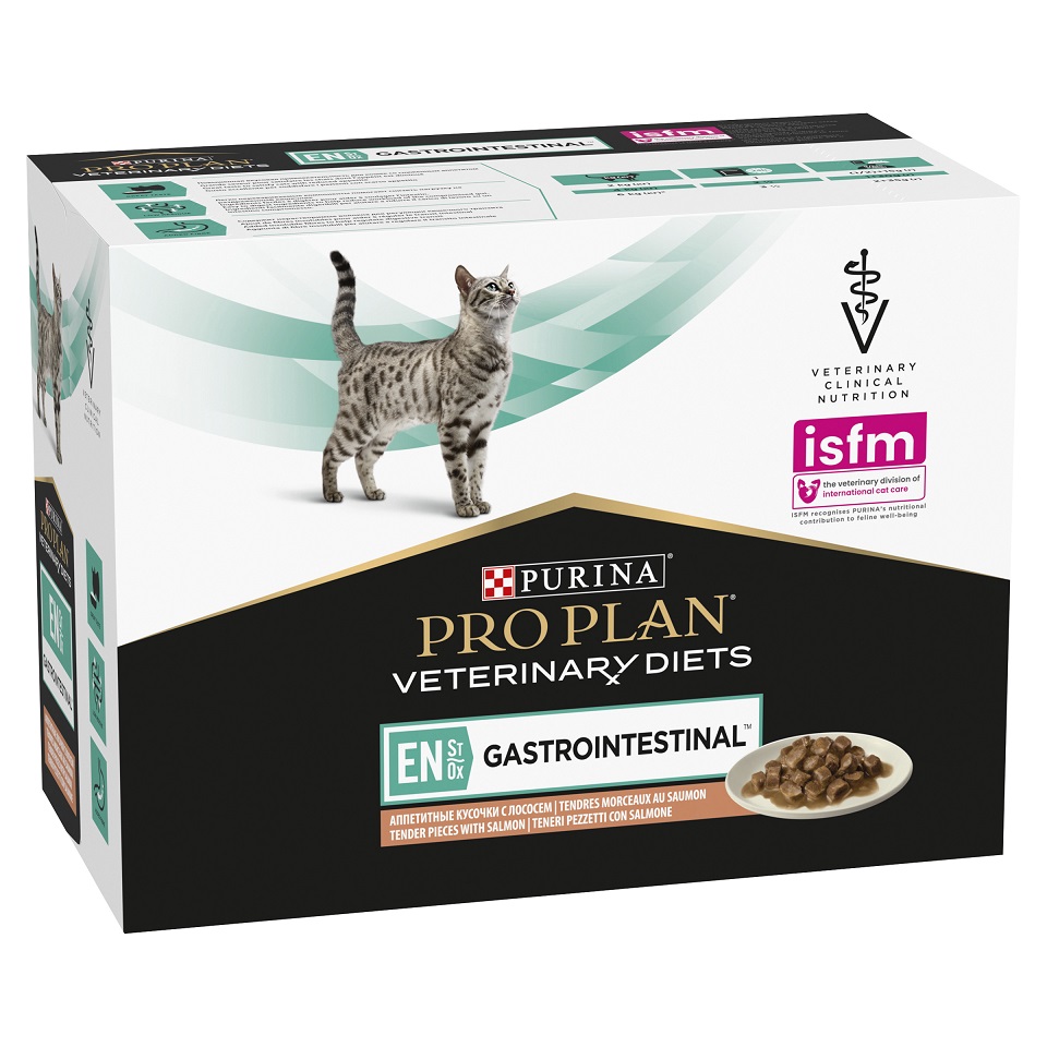PURINA PRO PLAN Veterinary Diet Feline Gastrointestinal Łosoś 10x85g
