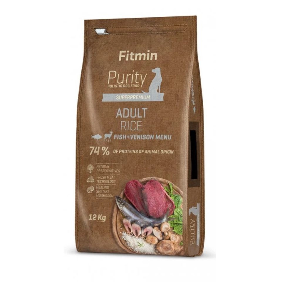 FITMIN Dog Purity rice adult fish venison 12 kg