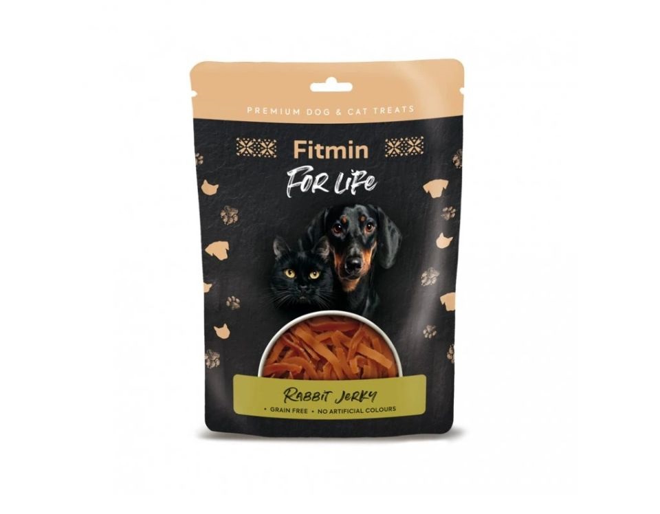 FITMIN For Life Rabbit Jerky Królik w mini paski dla psów i kotów 70g
