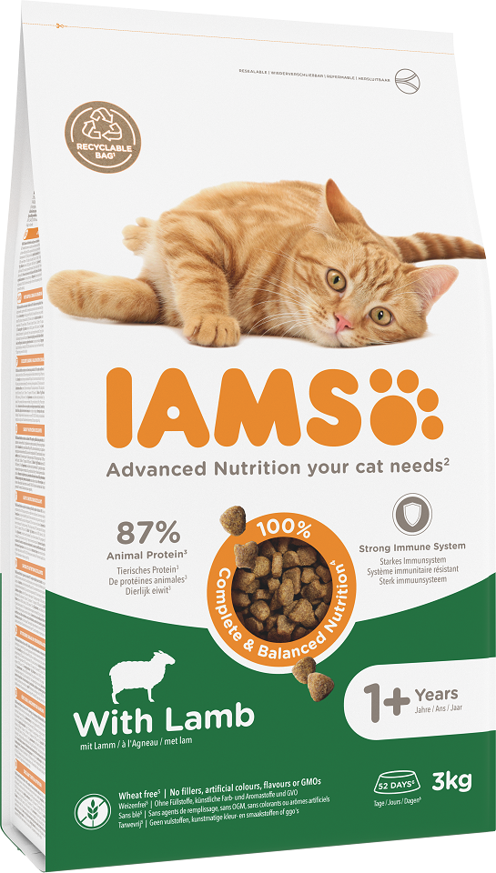 IAMS for Vitality dla dorosłych kotów z jagnięciną 3 kg