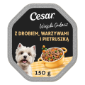 CESAR Wiejski Gulasz 150 g mokra karma pełnoporcjowa dla dorosłych psów w sosie z kurczakiem warzywami i pietruszką