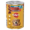 PEDIGREE Adult puszka 400 g mokra karma pełnoporcjowa dla dorosłych psów z 3 rodzajami: wołowiną, jagnięciną i kurczakiem, w musie