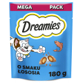 DREAMIES chrupiące przysmaki dla kota smaczki z łososiem 180g 