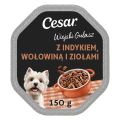 CESAR Wiejski Gulasz 150 g mokra karma pełnoporcjowa dla dorosłych psów w sosie z delikatną wołowiną indykiem i ziołami