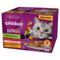 WHISKAS Adult Tasty Mix Wybór Szefa Kuchni w sosie 24x85 g kawałki z wołowiną, łososiem, kurczakiem i indykiem, kurczakiem i dorszem dla dorosłych kotów