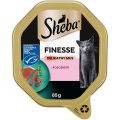 SHEBA Finesse tacka 85 g mokra karma pełnoporcjowa dla dorosłych kotów z łososiem w musie
