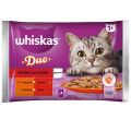 WHISKAS Adult saszetka 4x85 g Zestawy Klasyczne mokra karma dla kotów w galaretce kawałki z wołowiną i drobiem, jagnięciną i kaczką