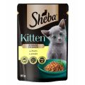 SHEBA Kitten saszetka 85 g mokra karma pełnoporcjowa dla kociąt kawałki z kurczakiem w sosie