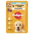 PEDIGREE Junior saszetka 100 g mokra karma pełnoporcjowa dla szczeniąt, kawałki bogate w kurczaka z ryżem, w galaretce