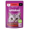 WHISKAS Adult saszetka 85g mokra karma dla dorosłych kotów w sosie z wołowiną