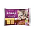 WHISKAS Junior saszetka 4x85g Drobiowe Frykasy mokra karma dla kociąt w galaretce z: kurczakiem, indykiem