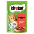 KITEKAT Wołowina w sosie 85 g dla dorosłych kotów