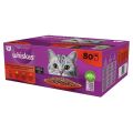 WHISKAS Adult saszetka 80x85g Klasyczne Posiłki mokra karma pełnoporcjowa dla dorosłych kotów w sosie kawałki z wołowiną, kurczakiem, jagnięciną, drobiem