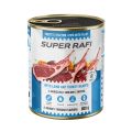 SUPER RAFI z jagnięciną i sercami z indyka 800g pasztet dla psów