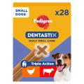 PEDIGREE DentaStix Small Dog przysmak dentystyczny z kurczakiem i wołowiną dla dorosłych psów średnich ras 28szt. - 4x110g