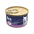 BRIT Premium by Nature Cat Mousse with Poultry Hearts 85 g mus z sercami drobiowymi, mokra karma dla kotów
