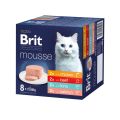 BRIT Premium by Nature Cat Mousse Multipack Mix 8x85 g mus z kurczakiem, wołowiną, tuńczykiem i łososiem dla kotów