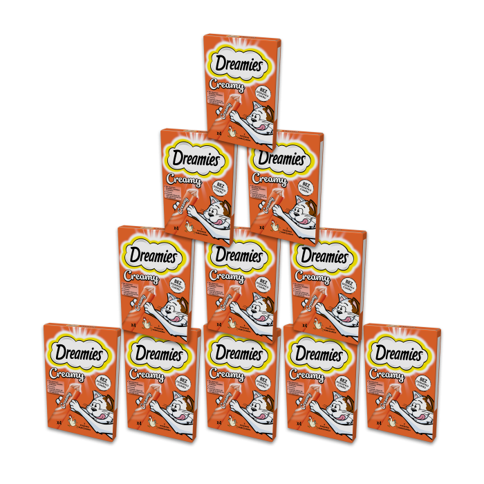 DREAMIES Creamy karma uzupełniająca z pysznym kurczakiem dla kota 11 x 4x10 g