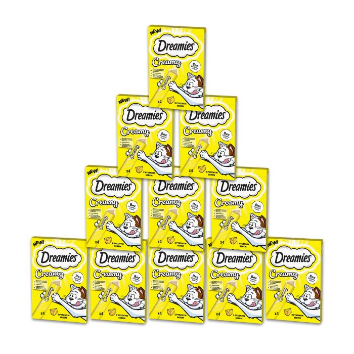 DREAMIES Creamy karma uzupełniająca z pysznym serem dla kota 11 x 4x10 g