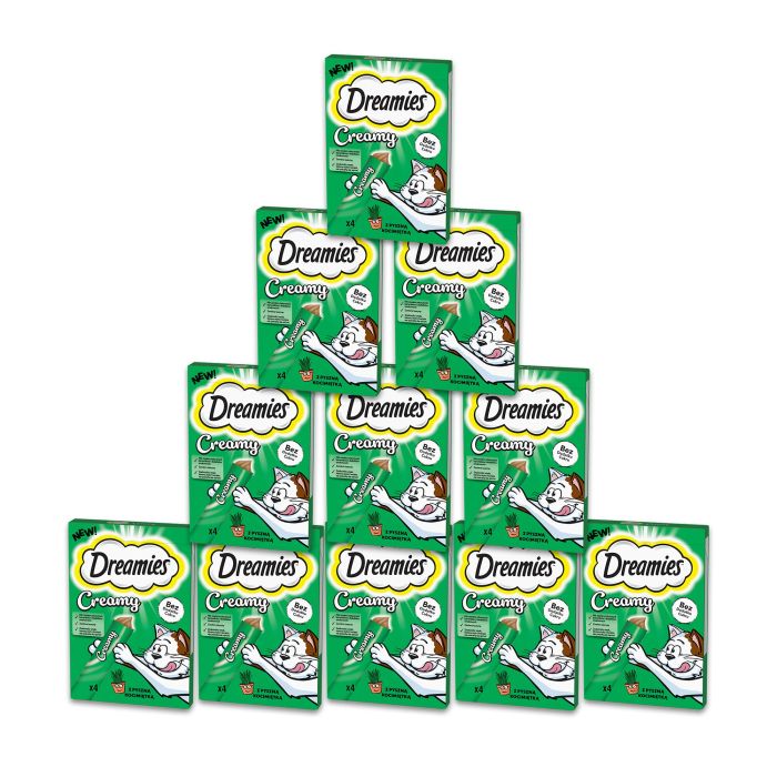 DREAMIES Creamy karma uzupełniająca z pyszną kocimiętką dla kota 11 x 4x10 g