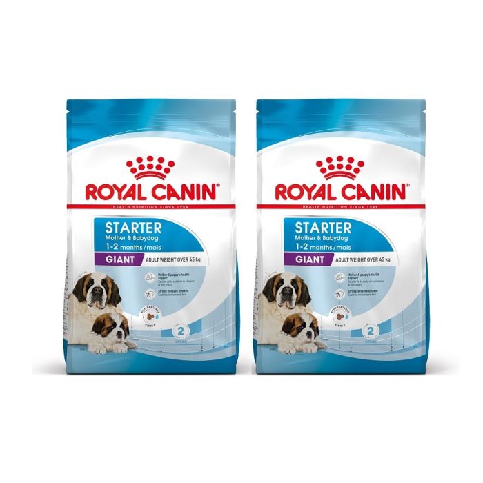 ROYAL CANIN Giant Starter Mother&Babydog 30 kg (2 x 15 kg) karma sucha dla suk w ciąży i laktacji oraz szczeniąt, od 4 do 8 tygodnia życia, ras olbrzymich