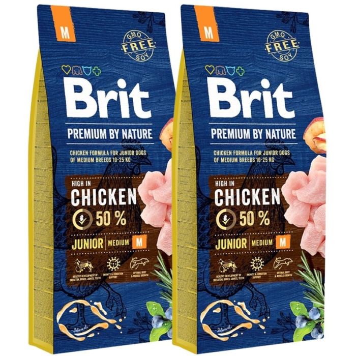 BRIT Premium By Nature Junior Medium M 30 kg (2 x 15 kg)