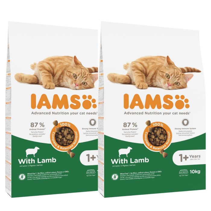 IAMS for Vitality dorosłe koty z jagnięciną 20 kg (2 x10 kg)