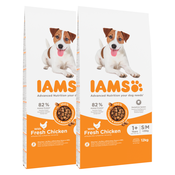 IAMS ProActive Health Adult Small & Medium Breed Chicken 24 kg (2 x 12 kg)
