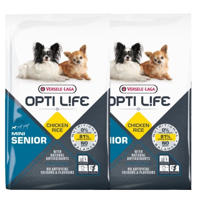 VERSELE-LAGA Opti Life Senior mini dla starszych psów ras małych Drób 15 kg (2 x 7,5 kg)