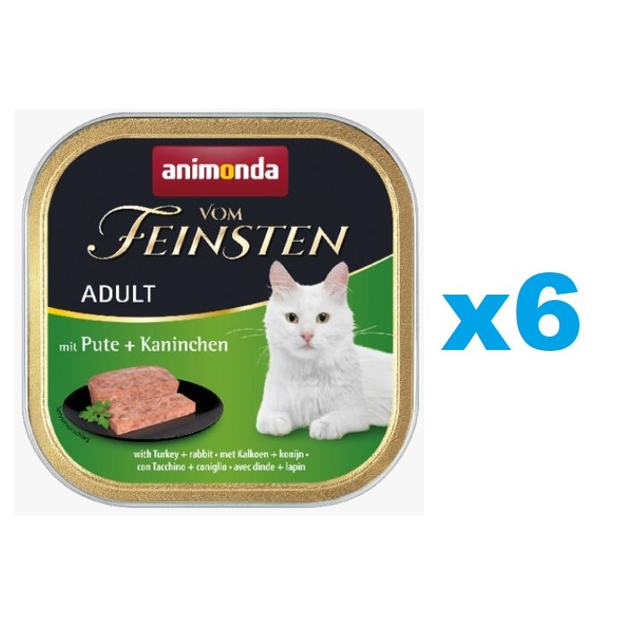 ANIMONDA Vom Feinsten Classic zestaw z indykiem i królikiem 6 x 100 g