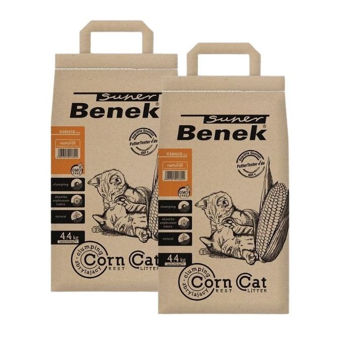 BENEK Super corn cat Żwirek kukurydziany 14 l (7 l x 2 )