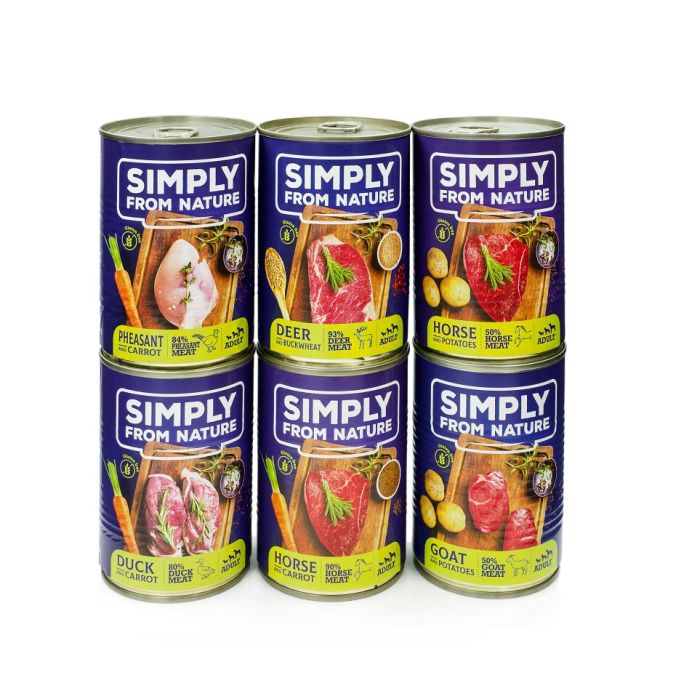 SIMPLY FROM NATURE Mokra karma dla psa mix smaków 30 x 400g