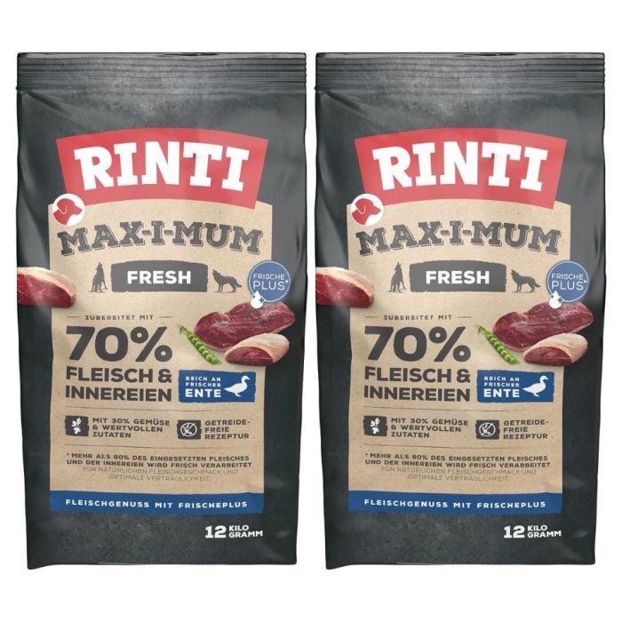 RINTI MAX-I-MUM Duck z kaczką 2 x 12 kg