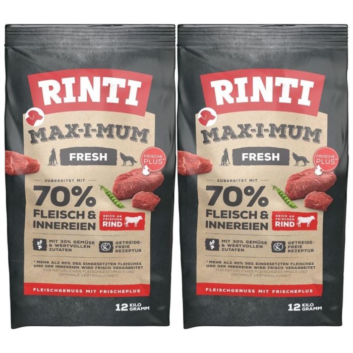 RINTI MAX-I-MUM Beef z wołowiną 2 x 12 kg