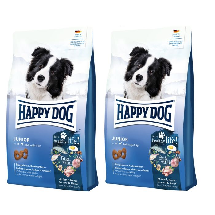 HAPPY DOG Supreme Fit&VItal Junior 2 kg (2 x 1 kg)
