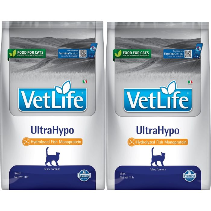 FARMINA Vet Life Cat UltraHypo karma dla kotów z problemami z układem pokarmowym 2 x 5 kg