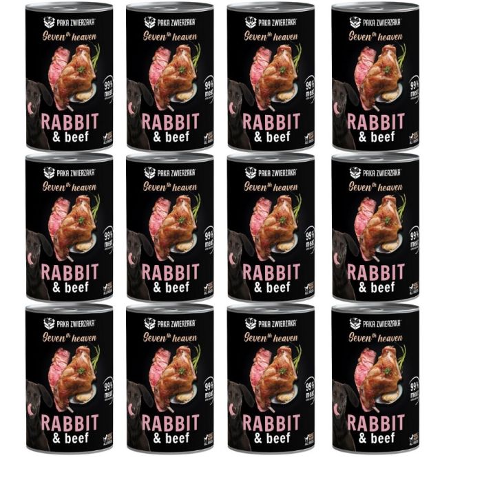 PAKA ZWIERZAKA Seventh Heaven Królik i wołowina (rabbit&beef) 12x400 g