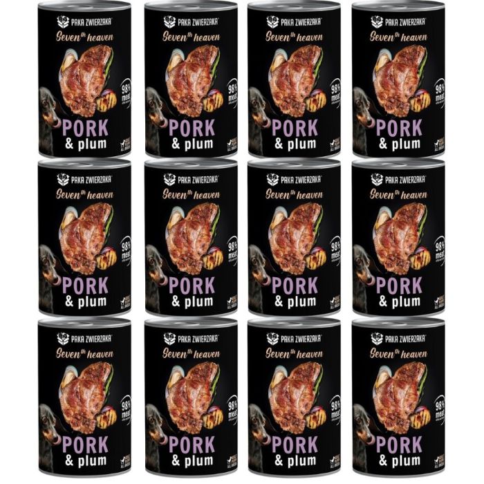 PAKA ZWIERZAKA Seventh Heaven Schab ze śliwką (pork&plum) 12x400 g
