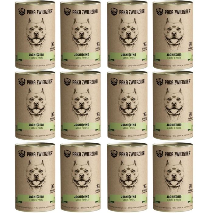 PAKA ZWIERZAKA Jagnięcina i jabłko z miętą 12x400 g